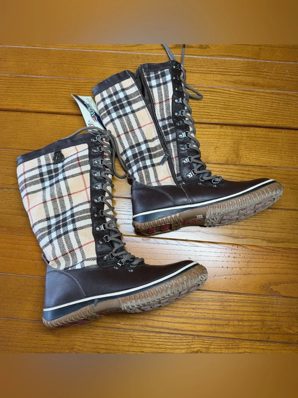 Pajar Canada Tall Plaid Winter Boots – NWT – Size 8/8.5 (EU 39)